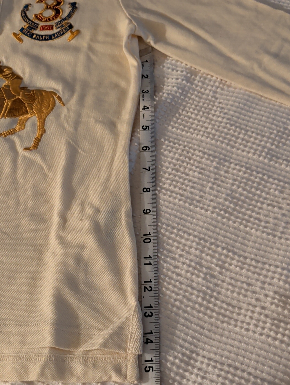 Ralph Lauren 1967 Bleeckers Cup Polo Shirt - Cream with Gold Embroidery - Picture 11 of 13